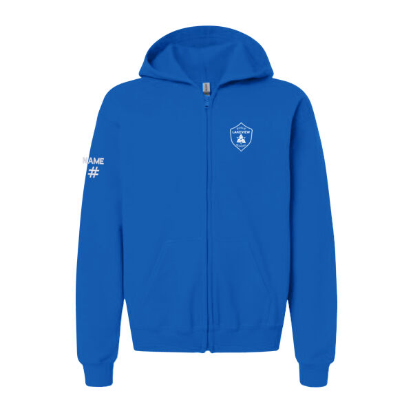 Gildan Youth Emblem Embroidered Full Zip Thumbnail